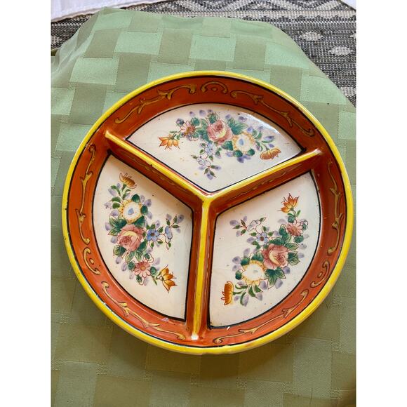 Japanese painted ceramic plate w/ wood box - Picture 5 of 16